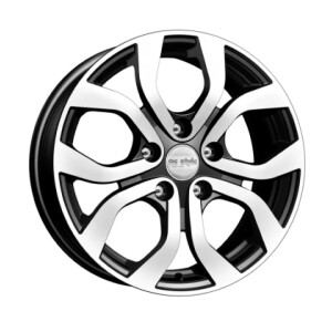 K&K КС704 (ZV LIFAN X60) АЛМАЗ ЧЕРНЫЙ Черный глянцевый с полированной лицевой частью 6.5x16/5x114.3 ET45 D60.1