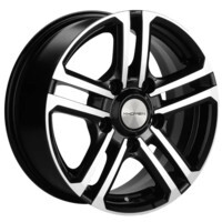 Khomen Wheels KHW1602 (Niva 4x4 Bronto) Black-FP 6.5x16/5x139.7 ET35 D98.5
