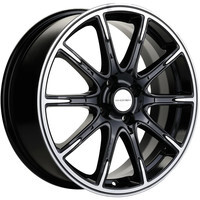 Khomen Wheels KHW1707 (KIA Rio I/II Solaris I/II) Black-FP 6.5x17/4x100 ET44 D54.1