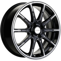 Khomen Wheels KHW1707 (Lada Vesta Cross) Black-FP 6.5x17/4x100 ET43 D60.1
